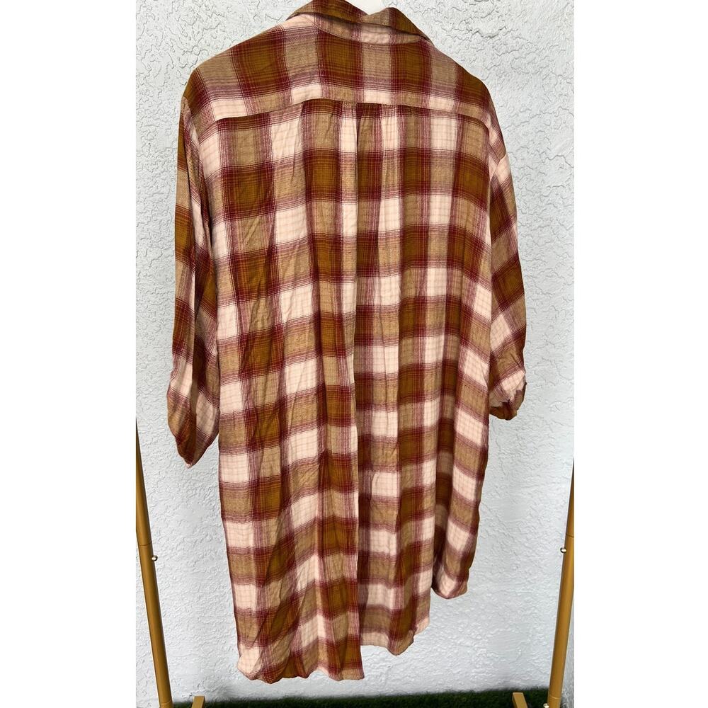 NWT Anthropologie Kyla Seo Shirt Dress Sz Small Embroidery Check Pattern - Picture 3 of 11